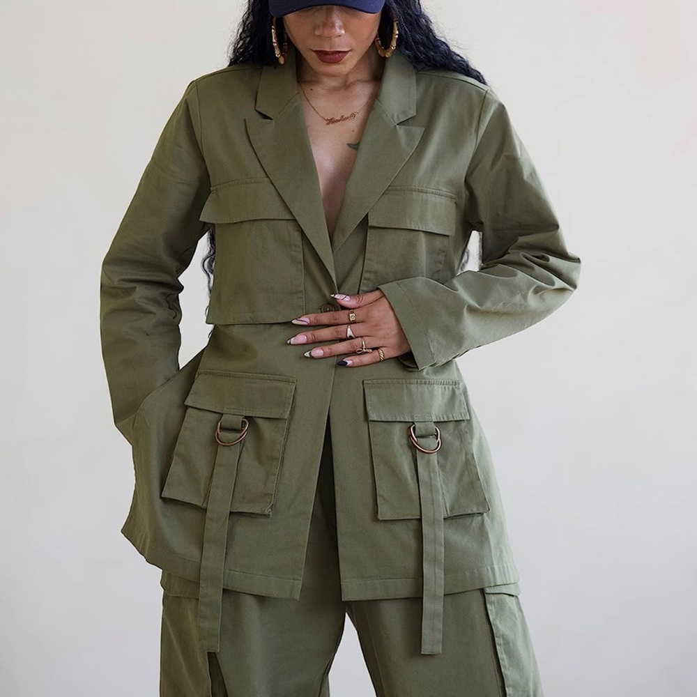 The Drop Women's Martini Olive Utility Hi-Low Jacket by @thenotoriouskia